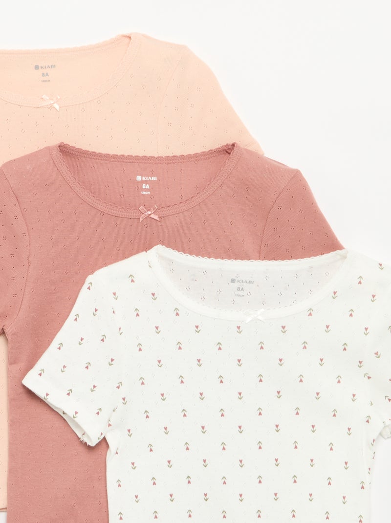 Lote de 3 t-shirts Bege - Kiabi