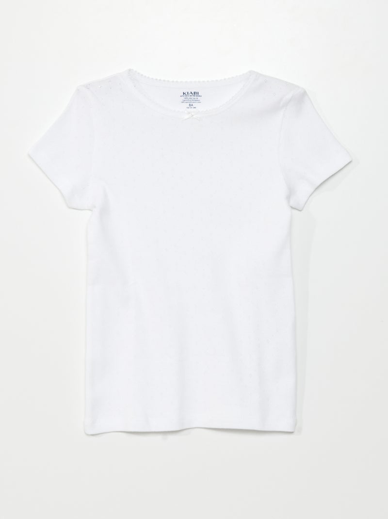 Lote de 3 t-shirts BRANCO - Kiabi