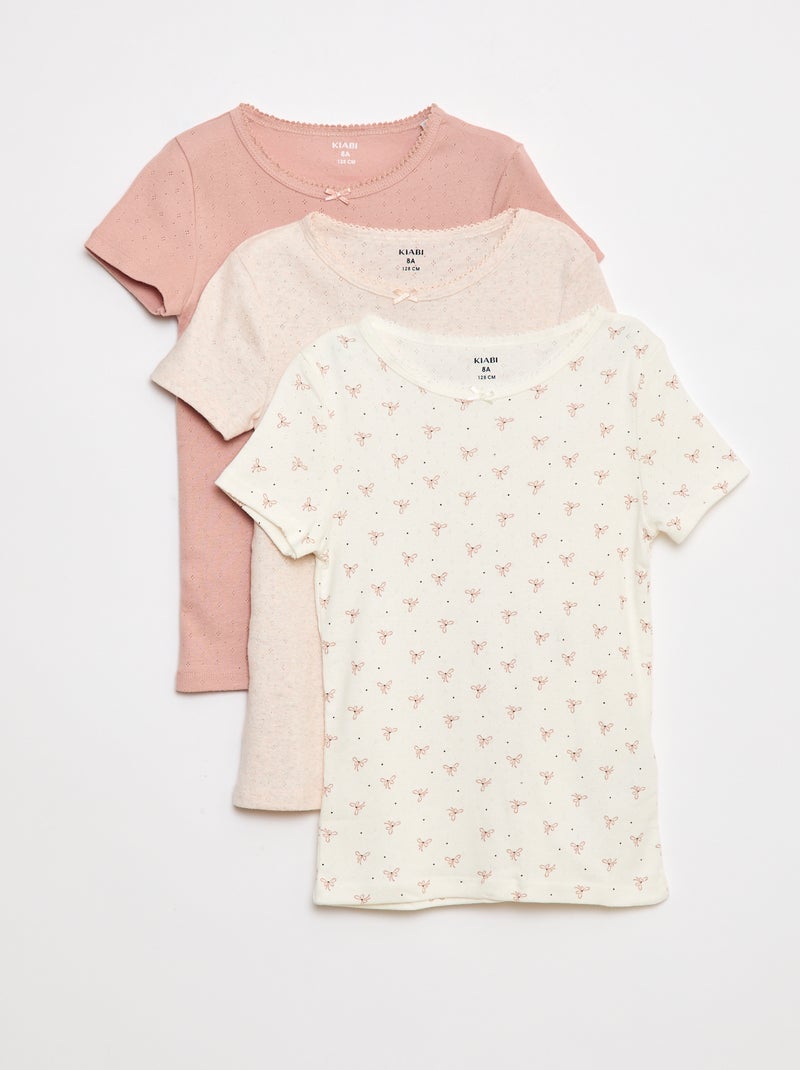 Lote de 3 t-shirts Branco - Kiabi