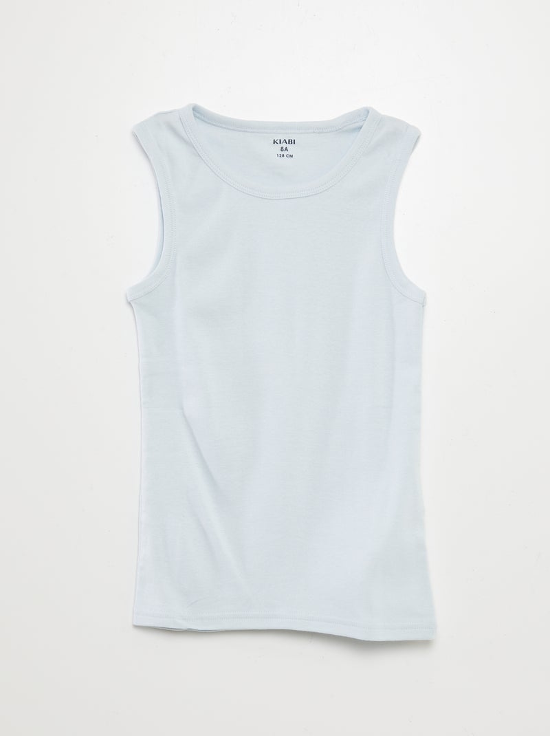 Lote de 3 t-shirts de manga cava AZUL - Kiabi