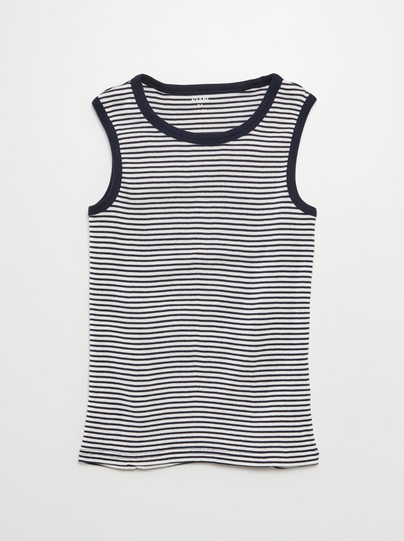 Lote de 3 t-shirts de manga cava AZUL - Kiabi