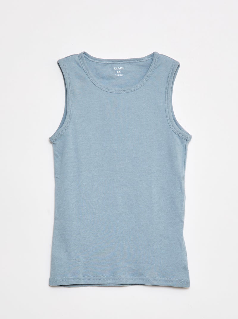 Lote de 3 t-shirts de manga cava Azul - Kiabi