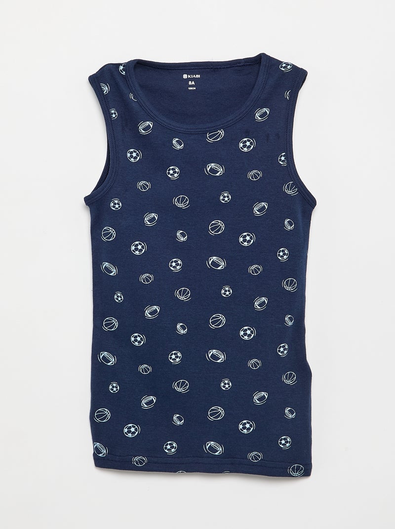 Lote de 3 t-shirts de manga cava Azul - Kiabi