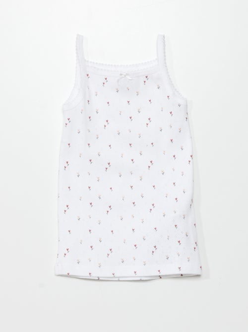 Lote de 3 t-shirts de manga cava em malha pointelle - Kiabi