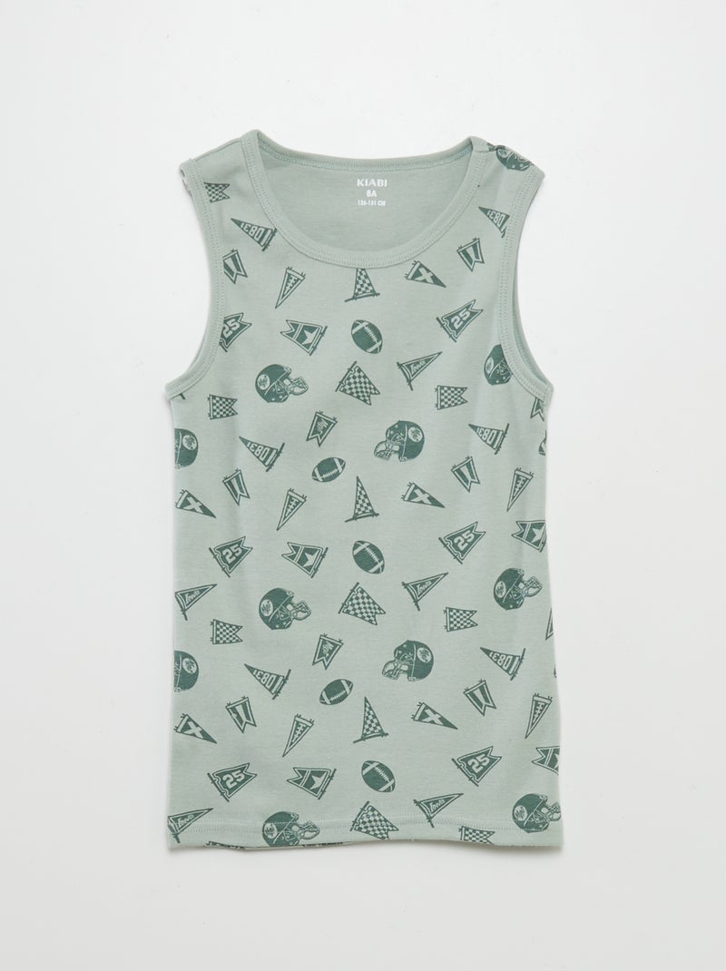 Lote de 3 t-shirts de manga cava VERDE - Kiabi