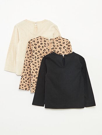 Lote de 3 t-shirts de manga comprida