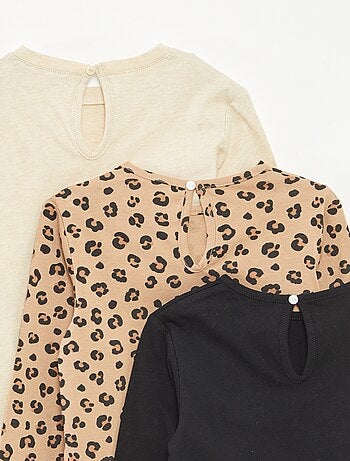 Lote de 3 t-shirts de manga comprida