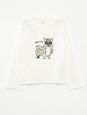 Lote de 3 t-shirts de manga comprida e gola redonda