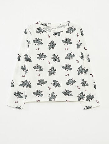 Lote de 3 t-shirts de manga comprida e gola redonda