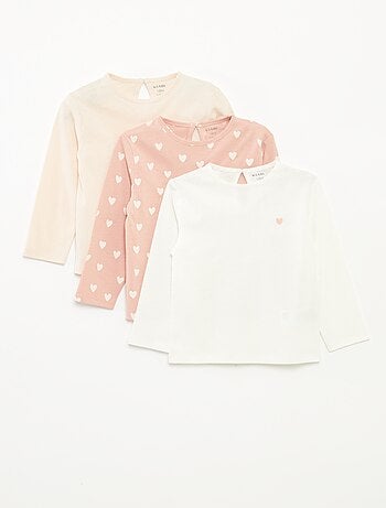 Lote de 3 t-shirts de manga comprida