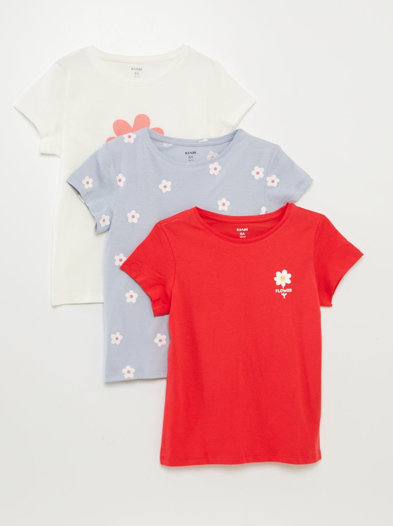 Lote de 3 t-shirts de manga curta BRANCO - Kiabi