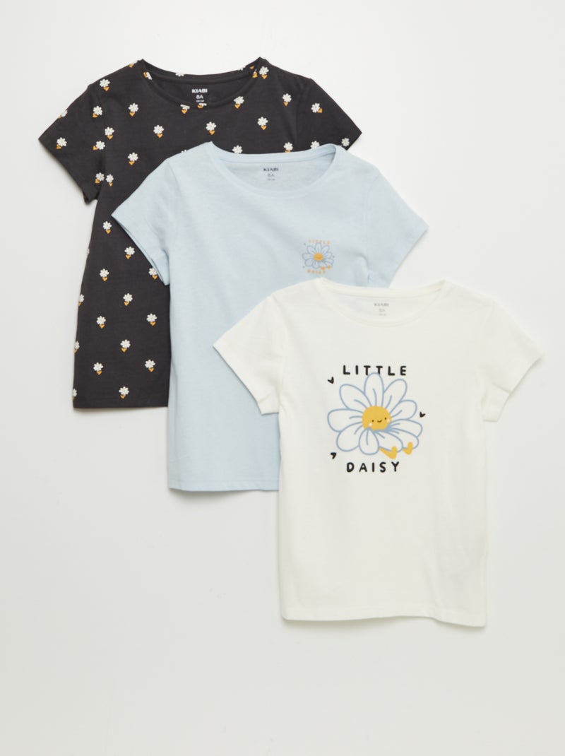 Lote de 3 t-shirts de manga curta BRANCO - Kiabi