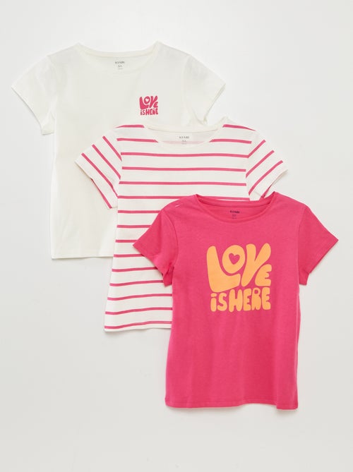 Lote de 3 t-shirts de manga curta - Kiabi