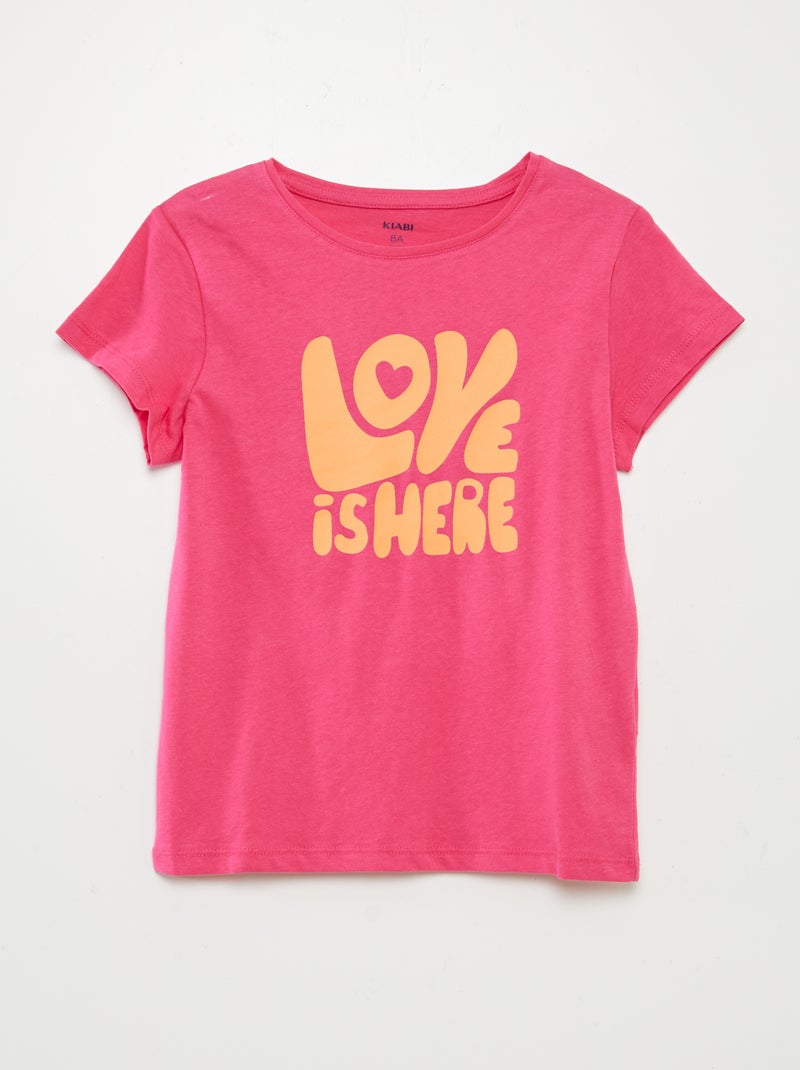 Lote de 3 t-shirts de manga curta ROSA - Kiabi