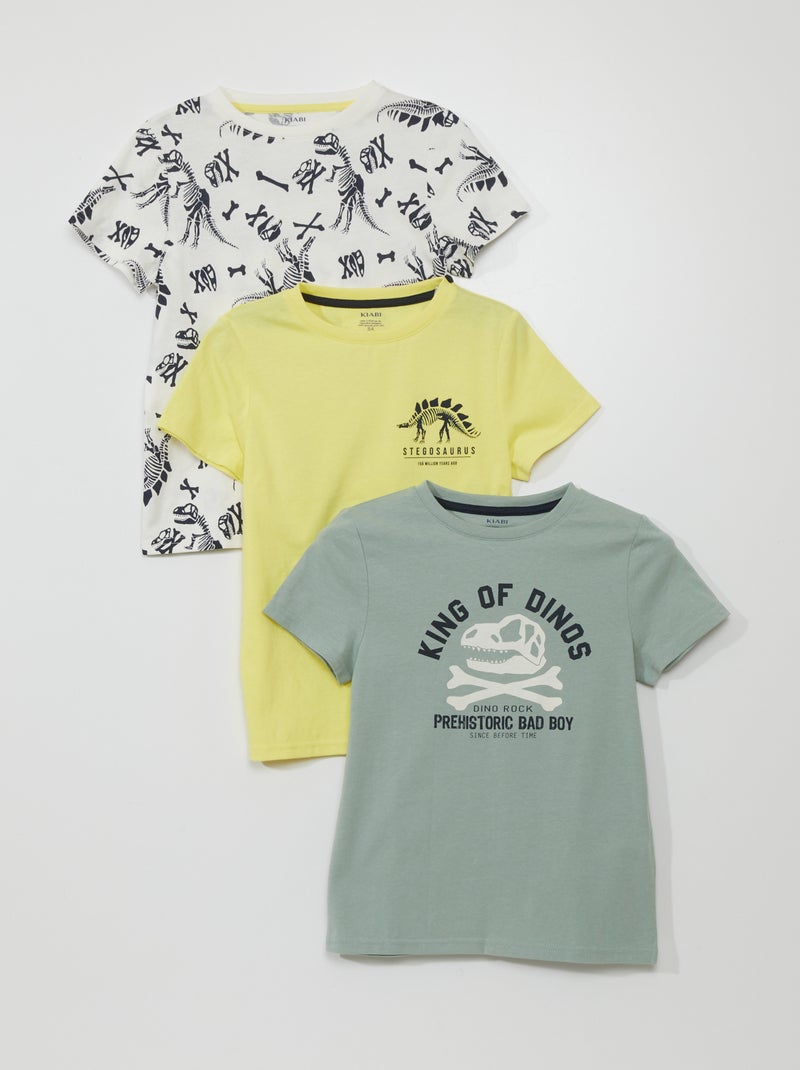 Lote de 3 t-shirts em jersey AZUL - Kiabi