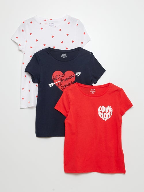 Lote de 3 t-shirts estampadas - Kiabi