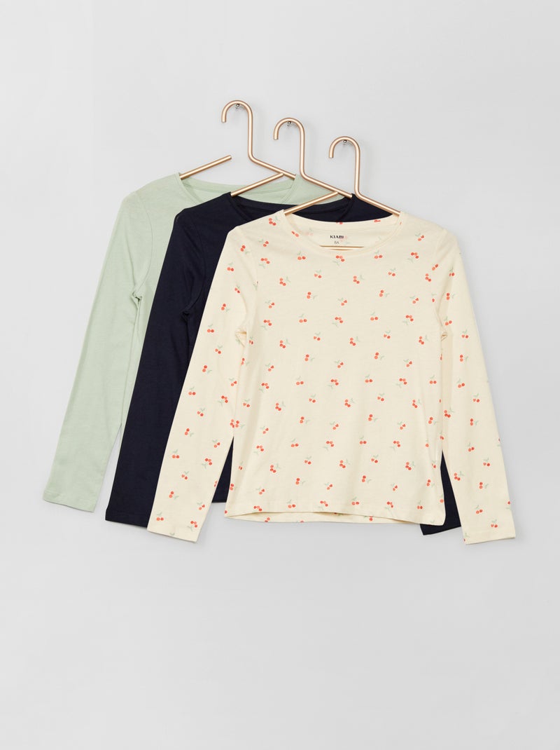 Lote de 3 t-shirts estampadas AZUL - Kiabi