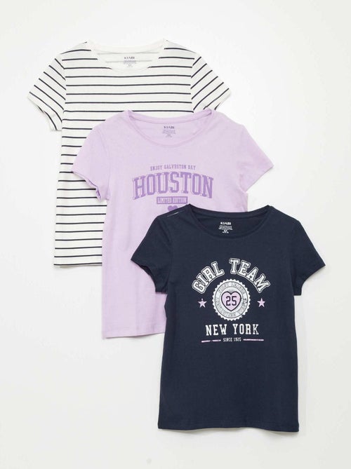 Lote de 3 t-shirts estampadas - Kiabi