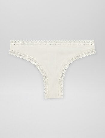 Lote de 3 tangas caneladas