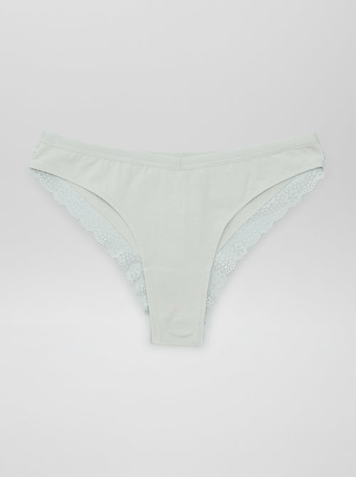 Lote de 3 tangas de grávida com renda - Kiabi