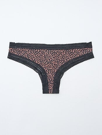 Lote de 3 tangas de microfibra estampadas