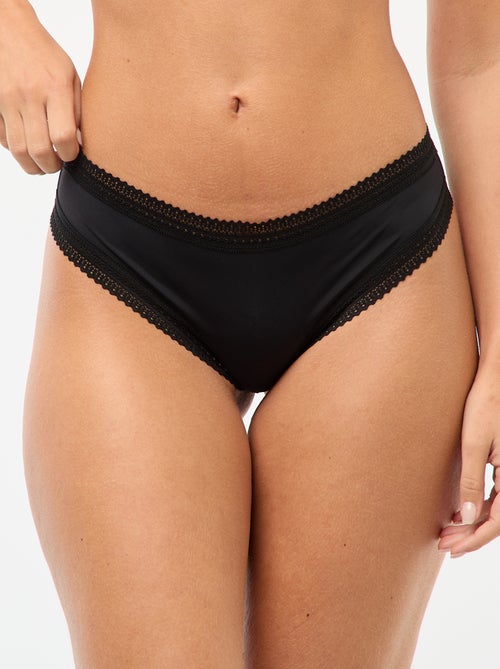 Lote de 3 tangas de microfibra estampadas - Kiabi