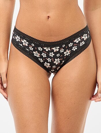 Lote de 3 tangas de microfibra estampadas