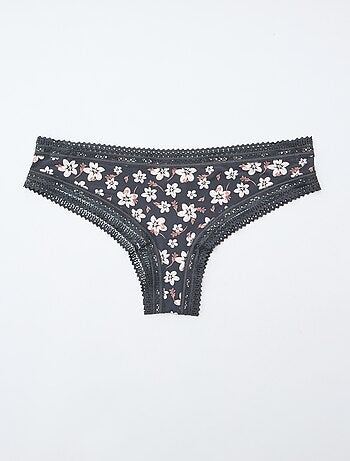 Lote de 3 tangas de microfibra estampadas