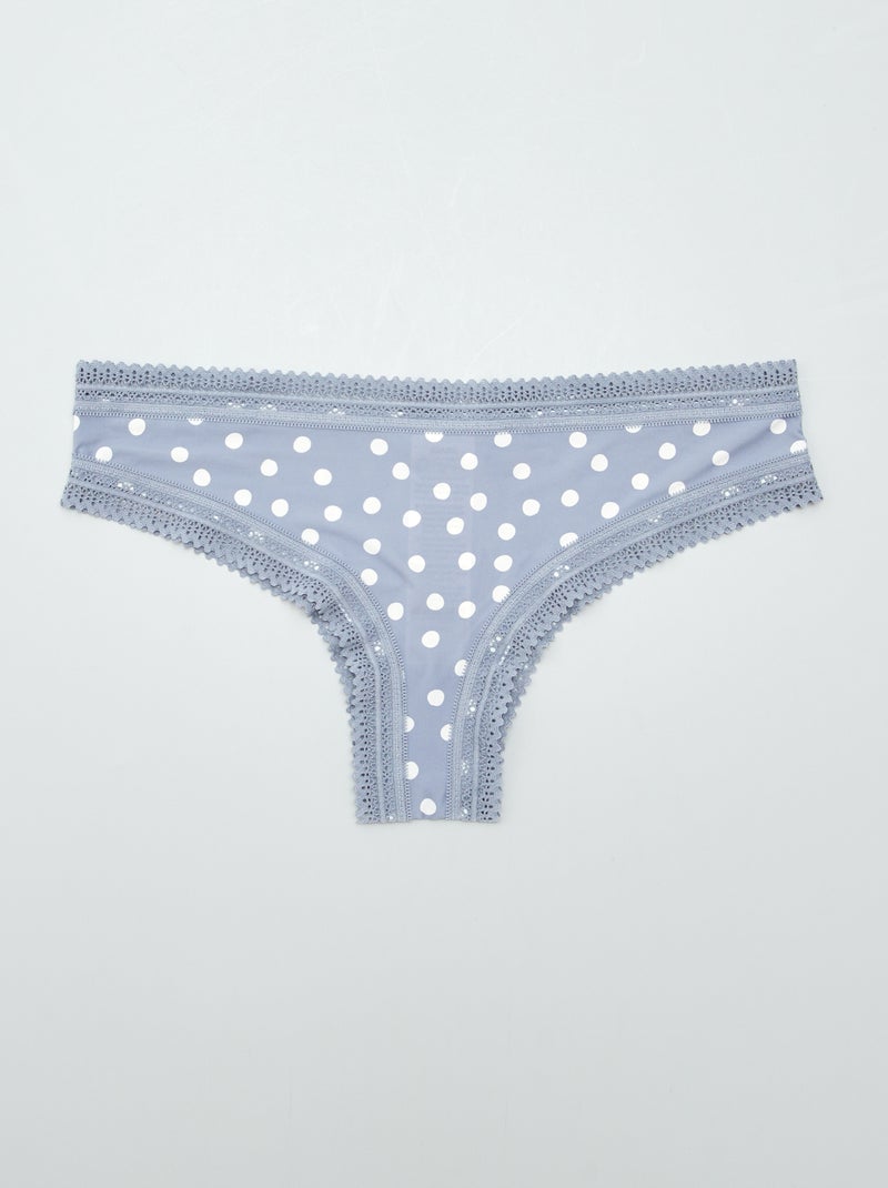 Lote de 3 tangas de microfibra estampadas VIOLETA - Kiabi