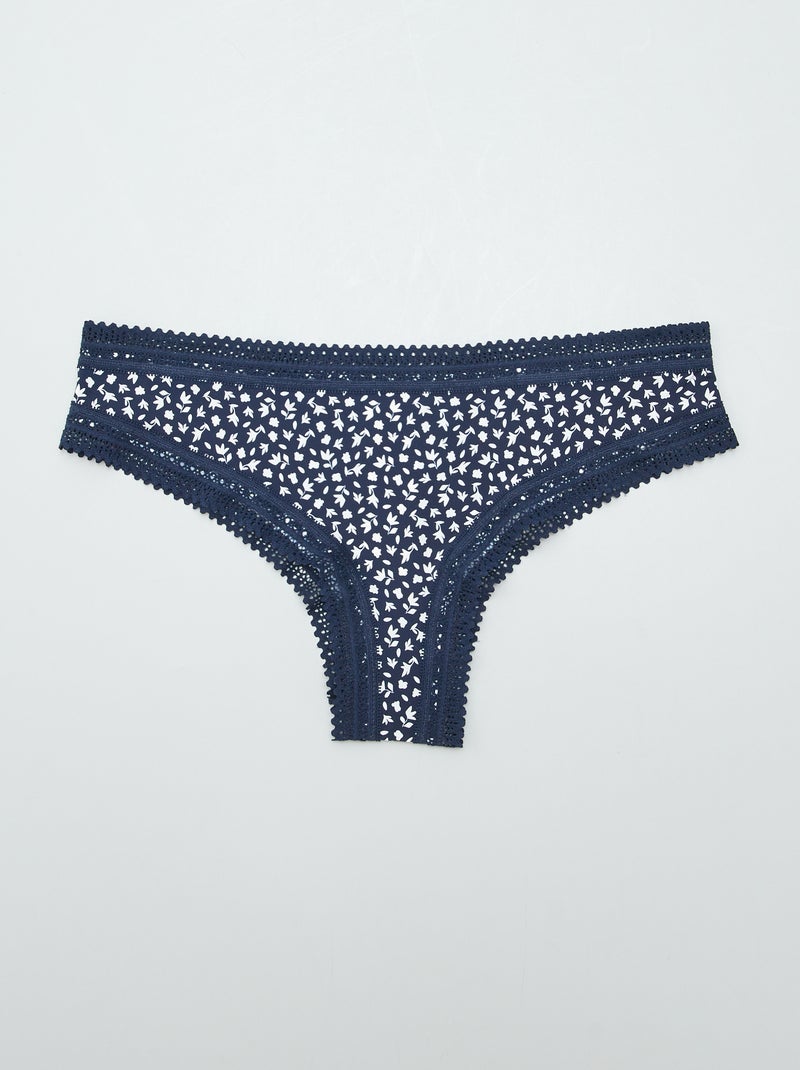 Lote de 3 tangas de microfibra estampadas VIOLETA - Kiabi