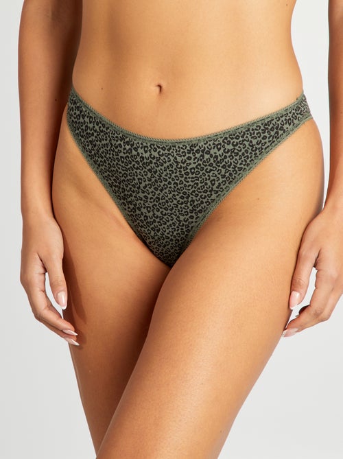 Lote de 3 tangas em algodão - Kiabi