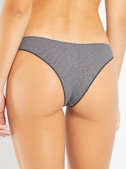 Lote de 3 tangas em algodão elástico - Kiabi