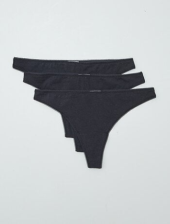 Lote de 3 tangas em algodão