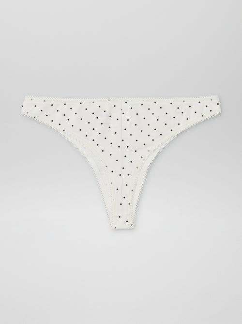 Lote de 3 tangas em algodão - Kiabi