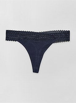 Lote de 3 tangas em jersey - Kiabi