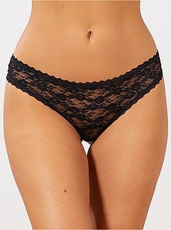 Lote de 3 tangas em renda - Kiabi