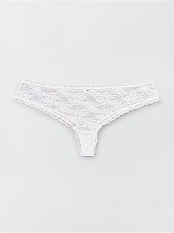 Lote de 3 tangas em renda - Kiabi