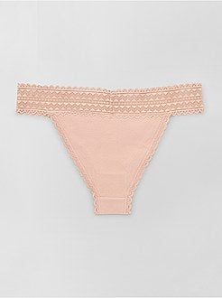 Lote de 3 tangas jersey - Kiabi