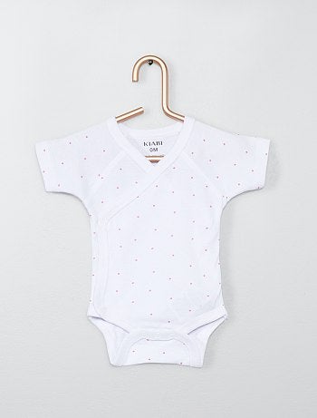 Lote de 4 babygros cruzados - Kiabi