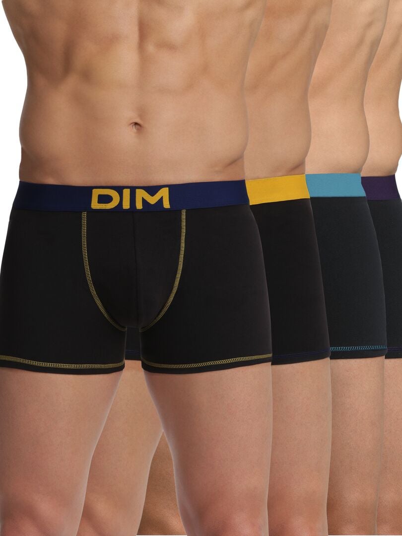 Lote de 4 boxers ecodim 'DIM' - Preto - Kiabi - 26.00€