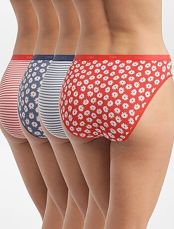 Lote de 4 cuecas com estampado 'DIM'