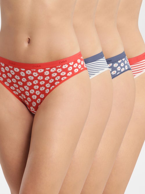 Lote de 4 cuecas com estampado 'DIM' - Kiabi