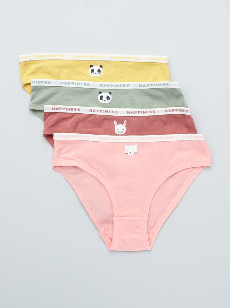 Lote de 4 cuecas estampadas AMARELO - Kiabi