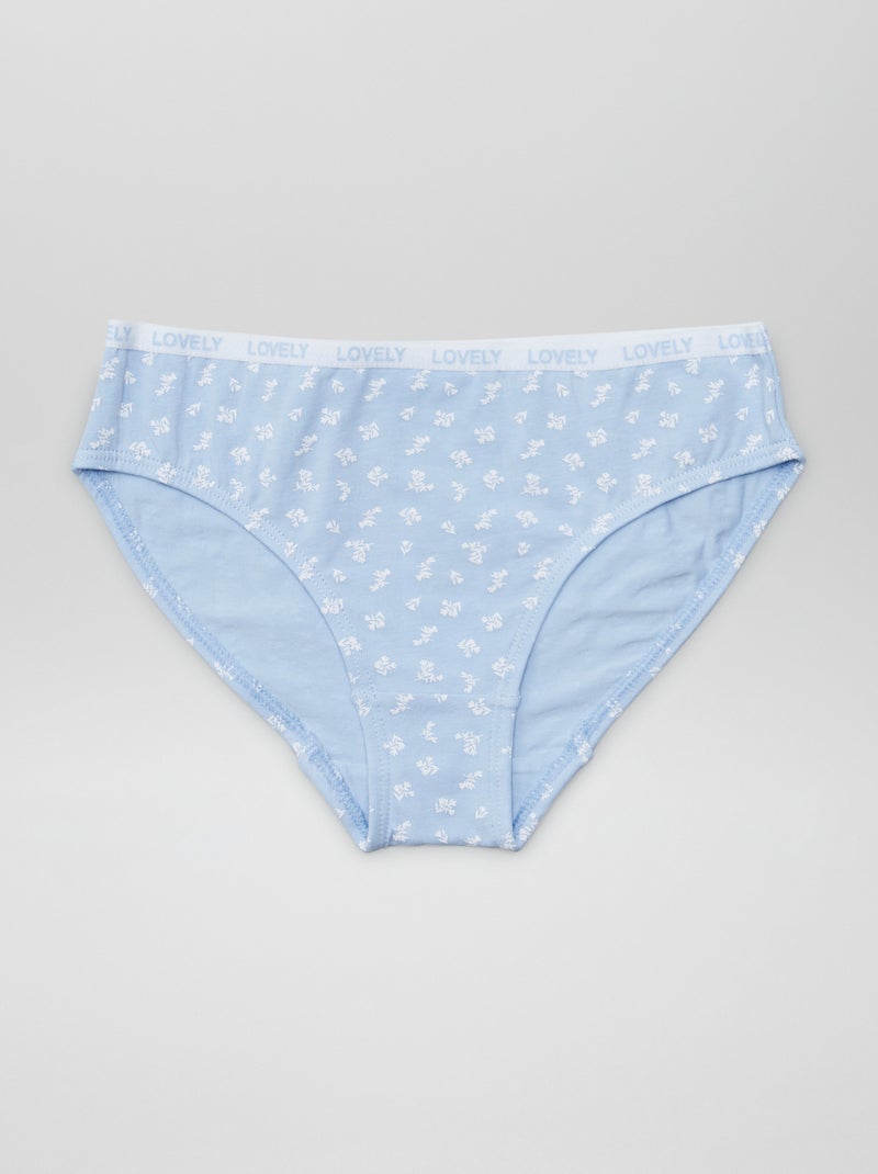 Lote de 4 cuecas estampadas AZUL - Kiabi