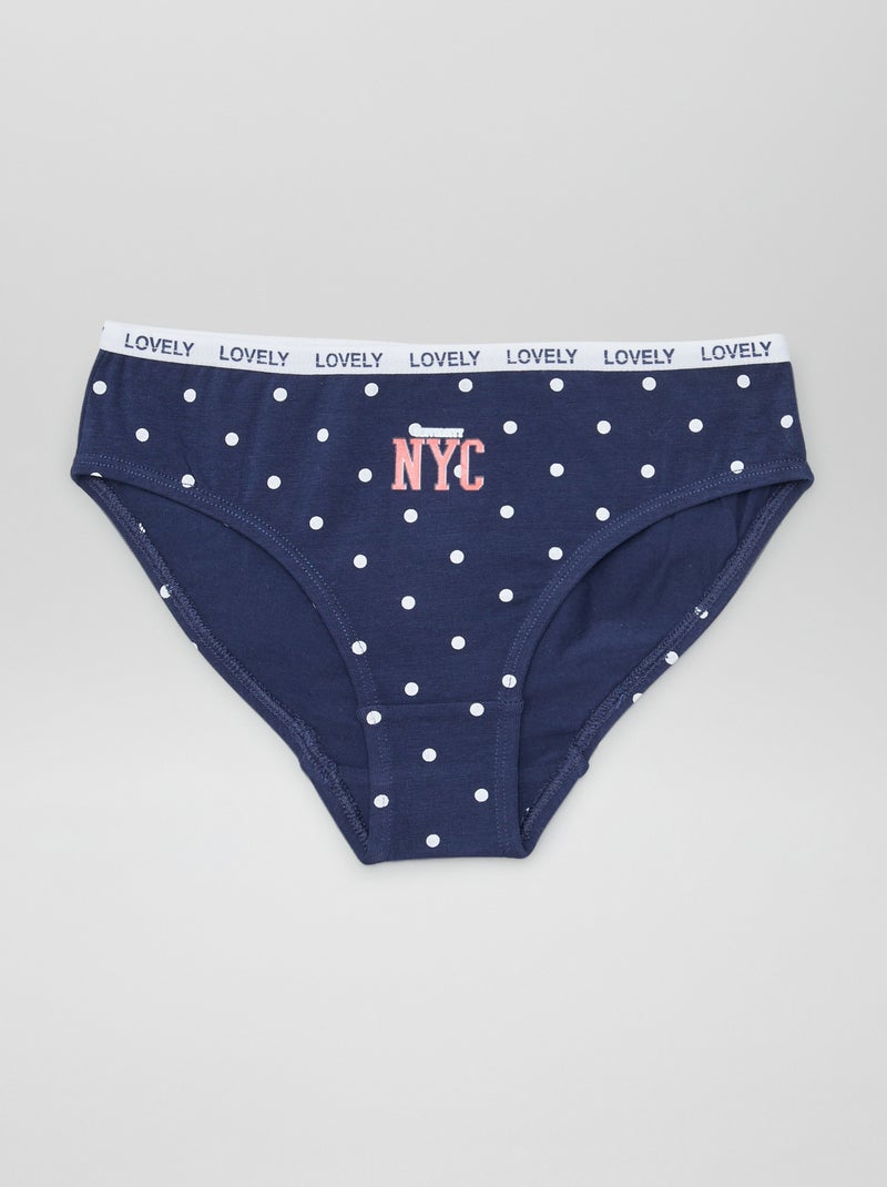 Lote de 4 cuecas estampadas AZUL - Kiabi