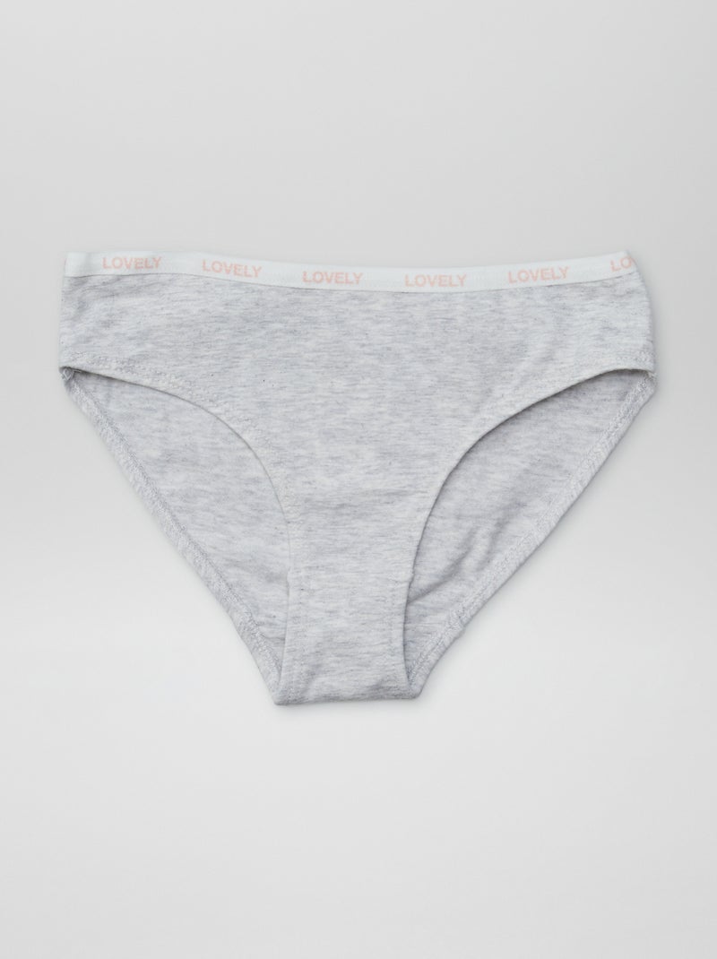 Lote de 4 cuecas estampadas BRANCO - Kiabi