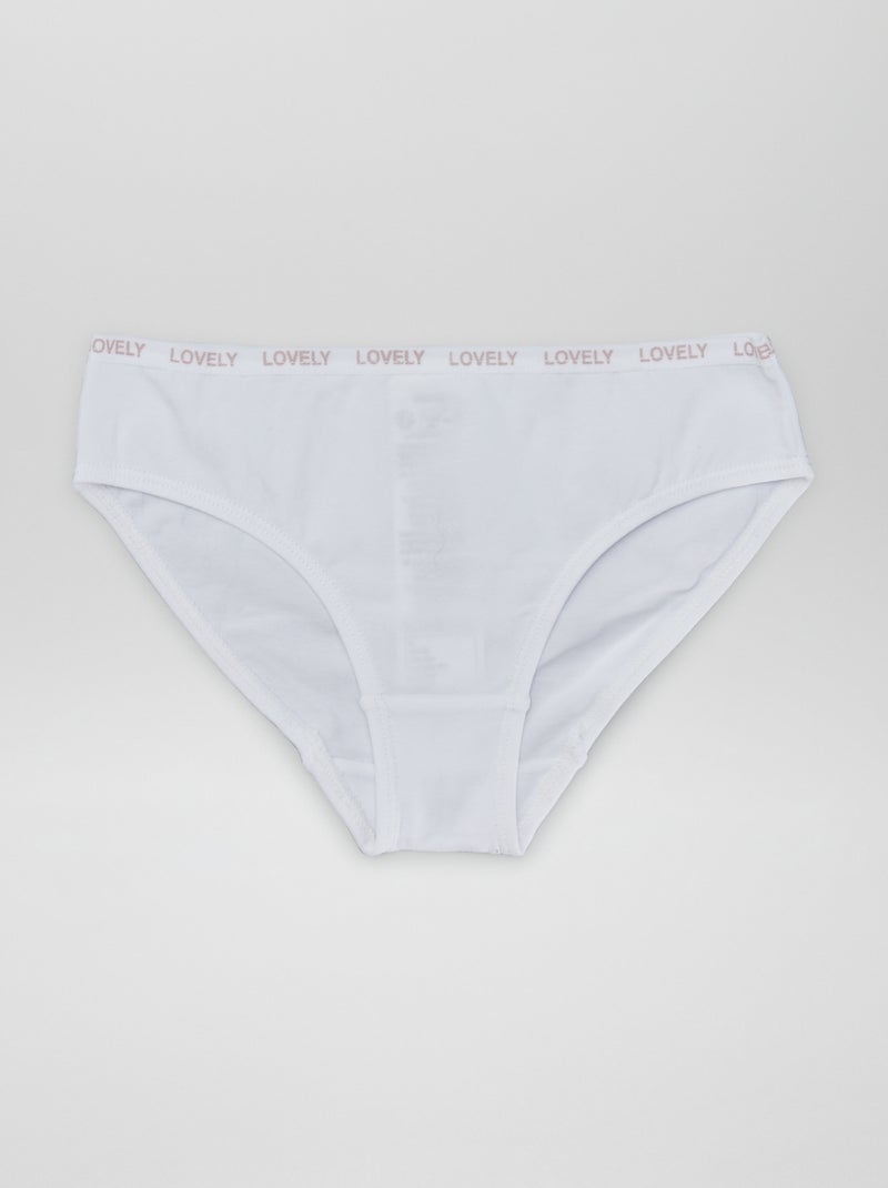 Lote de 4 cuecas estampadas BRANCO - Kiabi