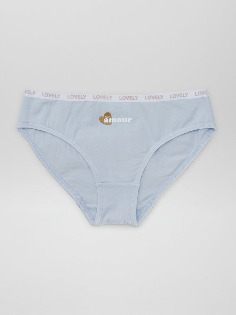 Lote de 4 cuecas estampadas BRANCO - Kiabi