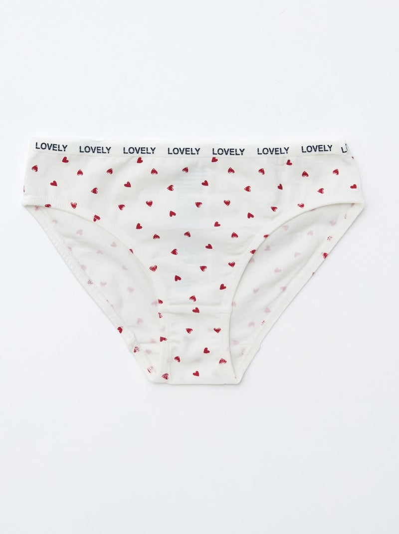 Lote de 4 cuecas estampadas Branco - Kiabi