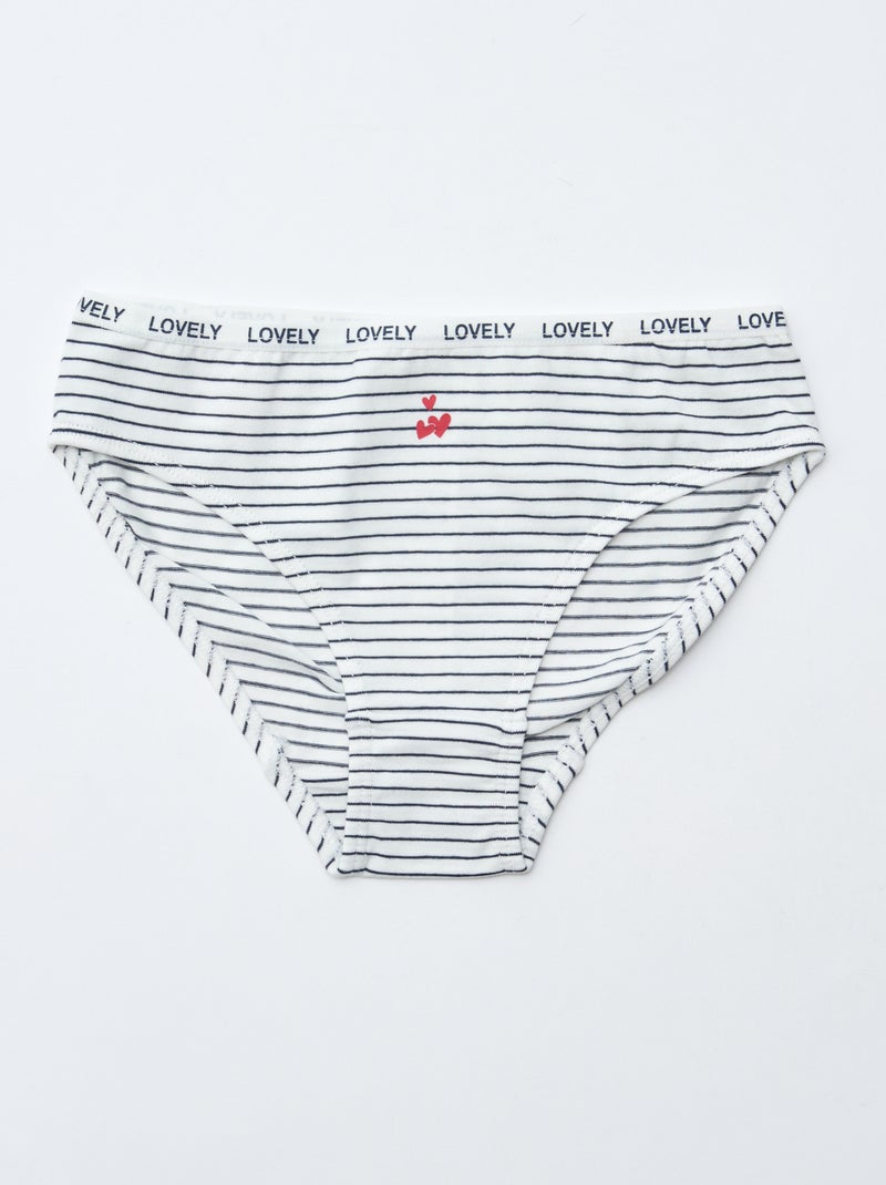 Lote de 4 cuecas estampadas Branco - Kiabi